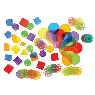 Kaplan Early Learning Toddler Light Table Discovery Set - 84 Colorful Uniquely Shaped Pieces for Color and Shape Recognition