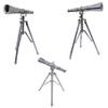 Vintage Chrome Finish Telescope use Lens Beautiful Royal Spyglass Double Barrel Telescope On Wooden Tripod Stand view 1