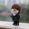 niannyyhouse 6in/15cm Plush Doll's Clothes Suit Coat + Shirt + Vest + Tie + Pants 5-Piece Set Striped Suits (Black, 15cm) view 2