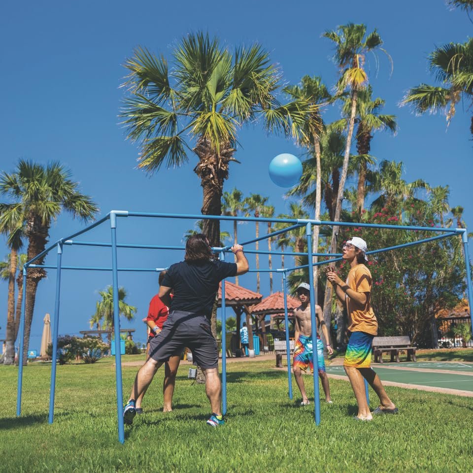 4 Square in the Air. Height Adjustable & Portable. All Ages & Skill Levels. Great for Families, Churches, Schools, Camps. Fun & Community Building.