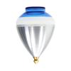 Spintastics Quicksilver Hybrid Spin Top - Fixed Tip (Silver and Blue) view 3