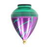 Spintastics Quicksilver Hybrid Spin Top - Fixed Tip (Purple Green Splash and Green) view 3