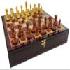 4 Queens Large Wood Grained Plastic Polymer Staunton Chess Set 4 1/8 inch King 20 inch Cherry Color Storage Board view 1