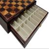4 Queens Large Wood Grained Plastic Polymer Staunton Chess Set 4 1/8 inch King 20 inch Cherry Color Storage Board view 2