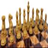 4 Queens Large Wood Grained Plastic Polymer Staunton Chess Set 4 1/8 inch King 20 inch Cherry Color Storage Board view 4