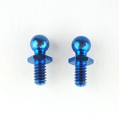CUSTOM WORKS Blue Titanium Short Hex Ball Stud
