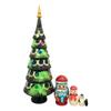 BuyRussianGifts Christmas Nesting Dolls 14 Tall Christmas Tree Santa Snowman 5 Piece Set view 1