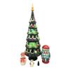 BuyRussianGifts Christmas Nesting Dolls 14 Tall Christmas Tree Santa Snowman 5 Piece Set view 2