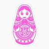 Russia Matryoshka Doll Matryoshka UDSSR Russia Sticker Decal Vinyl - Peel and Stick to Any Smooth Surface view 1