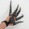 Alvivi Halloween Skeleton Hand Articulated Extensions Finger Wearable Bone Claw Hand Cosplay Scary Skeleton Hand Black Left Hand One Size view 4