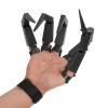 Alvivi Halloween Skeleton Hand Articulated Extensions Finger Wearable Bone Claw Hand Cosplay Scary Skeleton Hand Black Right Hand One Size view 1