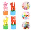 Toyvian 4pcs Wooden Cat Dog Figurine Toy Dancing Rocking Finger Puppets Wooden Push Up Toy Animals Finger Puppet Funny Finger Toys for Christmas Random Style view 2