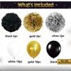 DUILE 2026 Happy New Year Decorations New Years eve Party Supplies 2026 Include Paper Flower New Year Banner Balloons Curtains Foil Star Balloons for Party view 4
