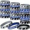 Junkin 30 Pieces Wolf Themed Party Rubber Bracelets Silicone Wolf Animal Printed Baby Shower Wristbands Birthday Supplies for Boy Girl Animal Themed Parties view 1