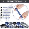 Junkin 30 Pieces Wolf Themed Party Rubber Bracelets Silicone Wolf Animal Printed Baby Shower Wristbands Birthday Supplies for Boy Girl Animal Themed Parties view 3