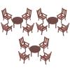 Toyvian 4 Sets Dollhouse Miniature Furniture Mini House Table and Chair Models Set 1: 50 Plastic Furniture for DIY Fairy Garden Dollhouse Decoration Pretend Table Chair view 1