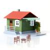 Toyvian 4 Sets Dollhouse Miniature Furniture Mini House Table and Chair Models Set 1: 50 Plastic Furniture for DIY Fairy Garden Dollhouse Decoration Pretend Table Chair view 2