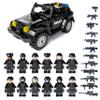 Toysvill SWAT Military Police Building Block Set | SUV + Soldiers Minifigures (12 PCS) with Weapons and Accessories Gift view 1