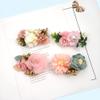6 PCS Handmade Flower Hair Bows Fully Lined Alligator Hair Clips Faux Pearls Floral Hair Clips Barrettes Hair Accessories for Women Girls Toddlers Kids Children view 4
