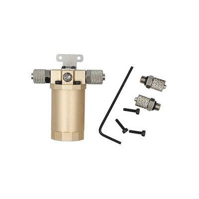 Replacement Part For Mini Hydraulic Oil Metal Filter With Fine Strainer For RC Excavator Bulldozer Truck Model Parts - (Color: One Golden Filter)