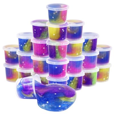 Brehenzo 24 Packs Colorful Galaxy Slime, Stretchy & Non-Sticky,Idea Stocking Stuffers for Christmas,Party Favors, Sensory and Tactile Stimulation, Stress Relief, Educational Game, for Girls & Boys