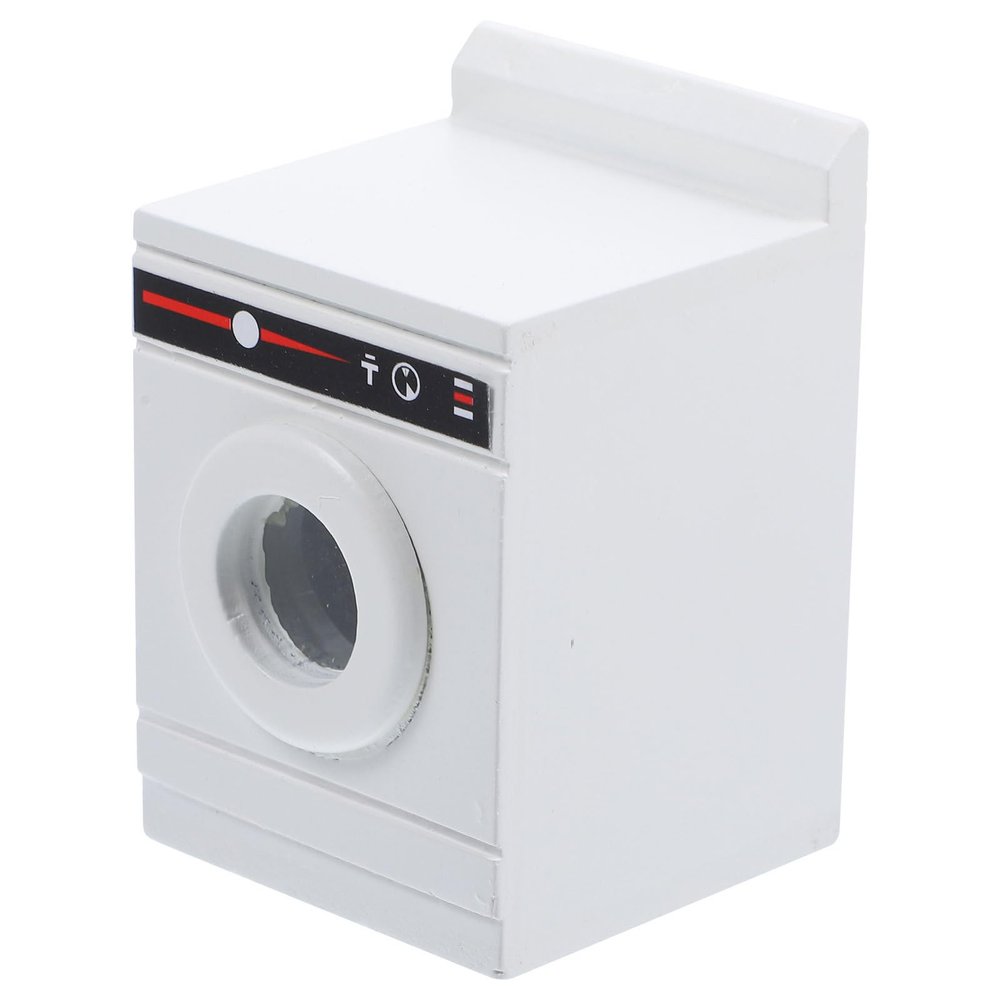 Toyvian Dollhouse Washing Machine Mini Cloth Washer Dryer Model Minihouse Laundry Machine Miniature for Dollhouse Furniture Accessories