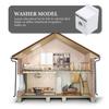 Toyvian Dollhouse Washing Machine Mini Cloth Washer Dryer Model Minihouse Laundry Machine Miniature for Dollhouse Furniture Accessories view 3