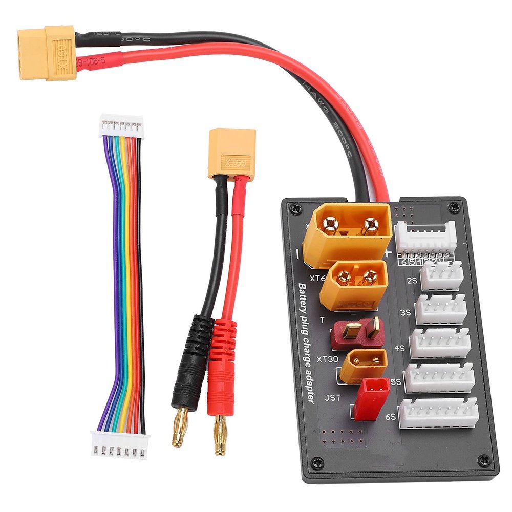 Walfront Parallel Charging Board Balanced Charging Plate Adapter ///JST/T Plug Interfaces Battery Charger for 2S6S Battery
