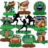 12 Pieces Football Party Decorations Football Table Centerpiece Silhouette Honeycomb Party Centerpiece for Sports Theme Supplies view 1