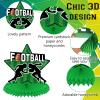 12 Pieces Football Party Decorations Football Table Centerpiece Silhouette Honeycomb Party Centerpiece for Sports Theme Supplies view 3