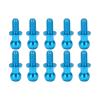 SPYMINNPOO 10pcs Metal Ball Screws, Link Rod Shock Absorbers End Bolts Replacement Compatible with TT01 TT02 RC Car(Blue) view 1