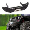 LAFEINA Metal Front Rear Bumper with Winch LED Lights & Light Control Cable for 1:10 RC Crawler Car SCX10 90046 SCX10 AXI03007 TRX4 (Black Winch) view 3