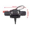 LAFEINA Metal Front Rear Bumper with Winch LED Lights & Light Control Cable for 1:10 RC Crawler Car SCX10 90046 SCX10 AXI03007 TRX4 (Black Dual Motor Winch) view 4