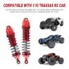 All Metal Aluminum RC Shocks for 1/10 Traxxas Stampede Rustler Shocks, Front & Rear, Replacement 4PCS Set 5862 (Red) view 4