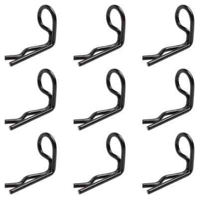 GDOOL 30-Pack 90-Degree Angle 1mm Body Clips Bent Springy Pins WJ07 for All 1/16 1/18 1/20 Scale Model Car Truck Crawler Truck(Black)