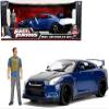 Brian's 2009 GTR with Brian Figure and Working Lights, Fast and Furious - Jada Toys 31142-1/18 Scale Diecast Model Toy Car view 1