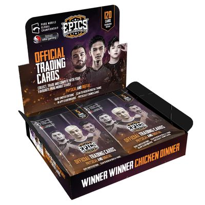 Epics PUBG Mobile NFT Hybrid Trading Cards - Box of 120 Trading Cards, Black