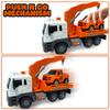 ArtCreativity Light Up Tow Truck, Scale Model with Movable Flat Bed, Lights, Sound, Small Car Toy for Kids, Interactive Toy for Boys and Girls, Ages 3 and Up view 4