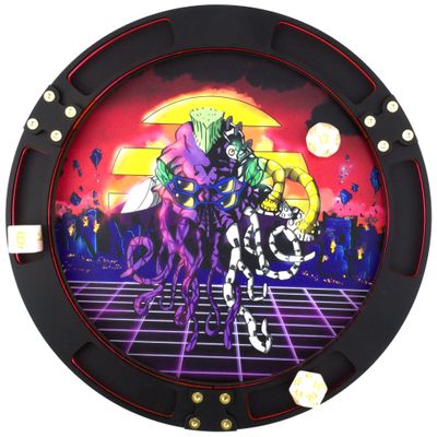 C4Labs 10" Padded Dice Rolling Tray Synthetic Cthulhu Synthulhu (Acrylic - Radium Pink)