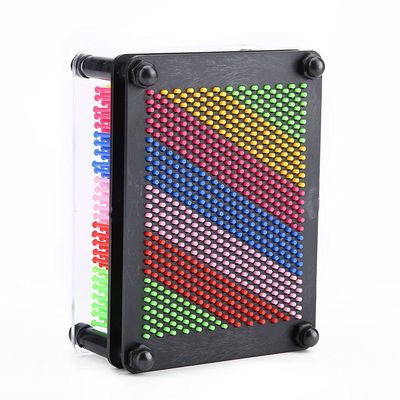 3D Pin Art Board, Plastic 3D Pin Art Toy Colorful Durable Pin Toy for Home for Birthday Gift for Office for School(Black Trumpet)