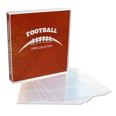 UniKeep Football Themed Trading Card Collection Binder with Trading Card Pages. (Football, Metal Rings)