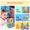 PicassoTiles Window and Door Clip On Magnetic Blocks Magnet Tiles Magnets Building Tile Construction Toy Set STEM Education Toys Learning Kit Stacking Block Playset Boys & Girls Age 3+ PT30 view 4