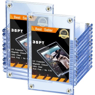 15 Pieces Acrylic Card Holder Screw Trading Card Protector 35 PT Clear Protectors for Baseball Football Sports Game Cards Storage and Display