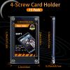 15 Pieces Acrylic Card Holder Screw Trading Card Protector 35 PT Clear Protectors for Baseball Football Sports Game Cards Storage and Display view 2