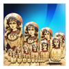 QQWW Russian Matryoshka 20-Piece Set of Hand-Painted Wooden Traditional Matryoshka Creative Toys Home Ornaments view 1