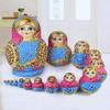 QQWW Traditional Matryoshka 15-Piece Set Russian Nesting Dolls Wooden Toys Hand-Painted Christmas view 1