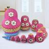 QQWW Traditional Matryoshka 15-Piece Set Russian Nesting Dolls Wooden Toys Hand-Painted Christmas view 2