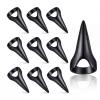 Hicarer 10 Pcs Metal Finger Claws Rings Full Finger Set Cosplay,Black view 1