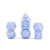 FanRoll 16mm Sharp Edge Silicone Rubber Poly DND Dice Set: Glacial Debris, Role Playing Game Dice for Dungeons and Dragons view 1