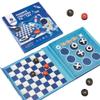 2-in-1 Checkers & Tic-Tac-Toe Board Game | Magnetic Travel Games for Kids 8-12 | Plane Activities for Kids Ages 8-12 | Foldable Magnetic Checkers & Travel Activities (Ages 3-12) view 1